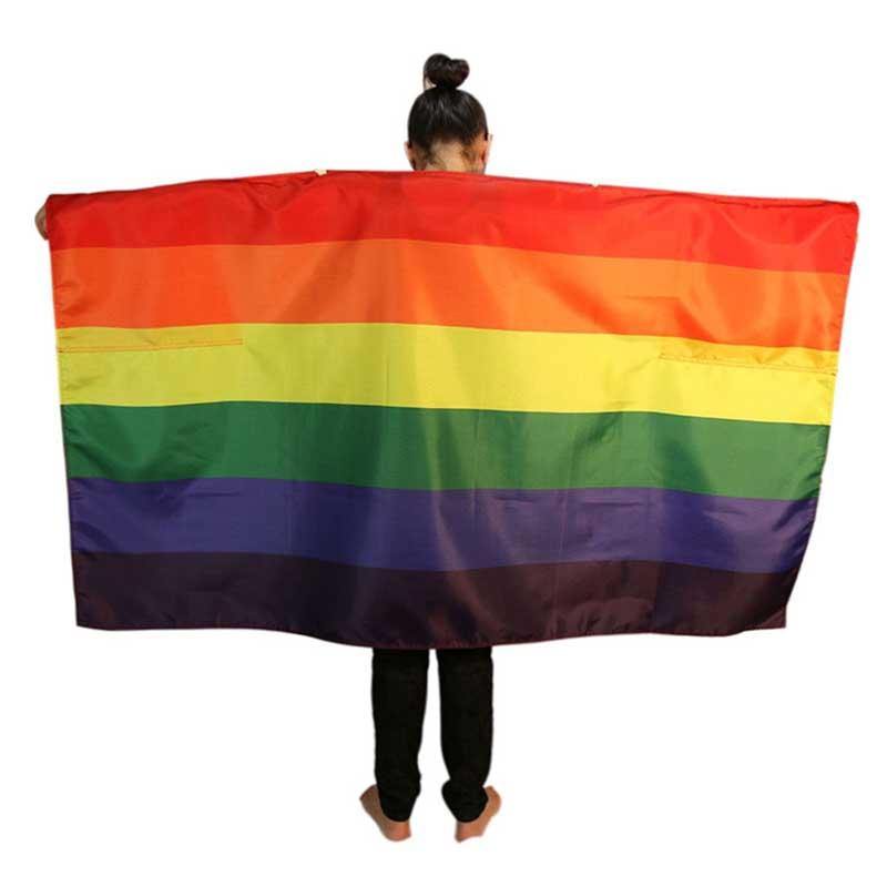 Rainbow Wearable Flag - 90cm x 150cm | The Base Warehouse