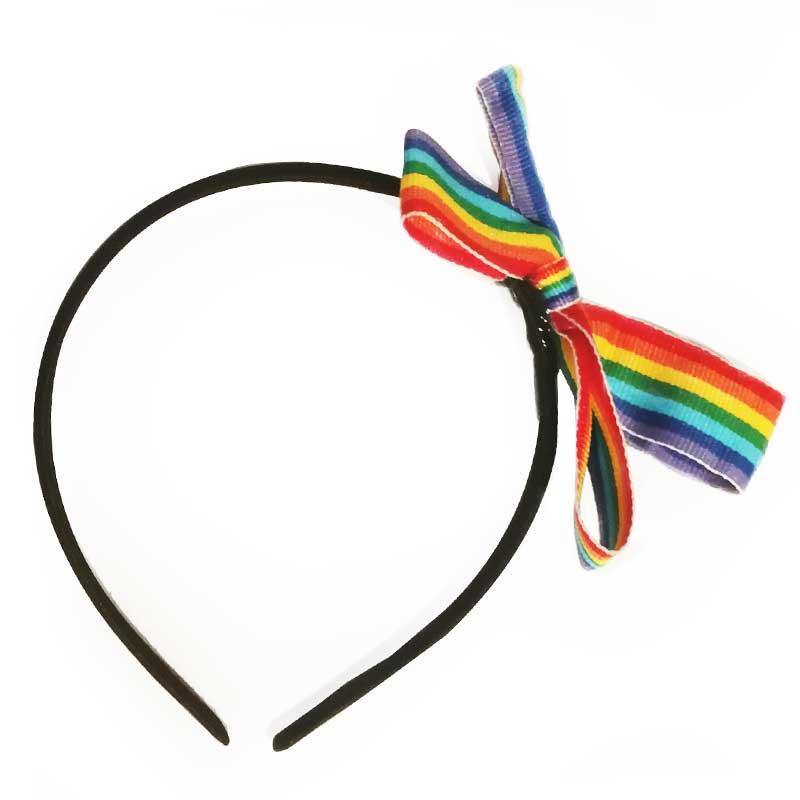 Rainbow Headband with Bowtie