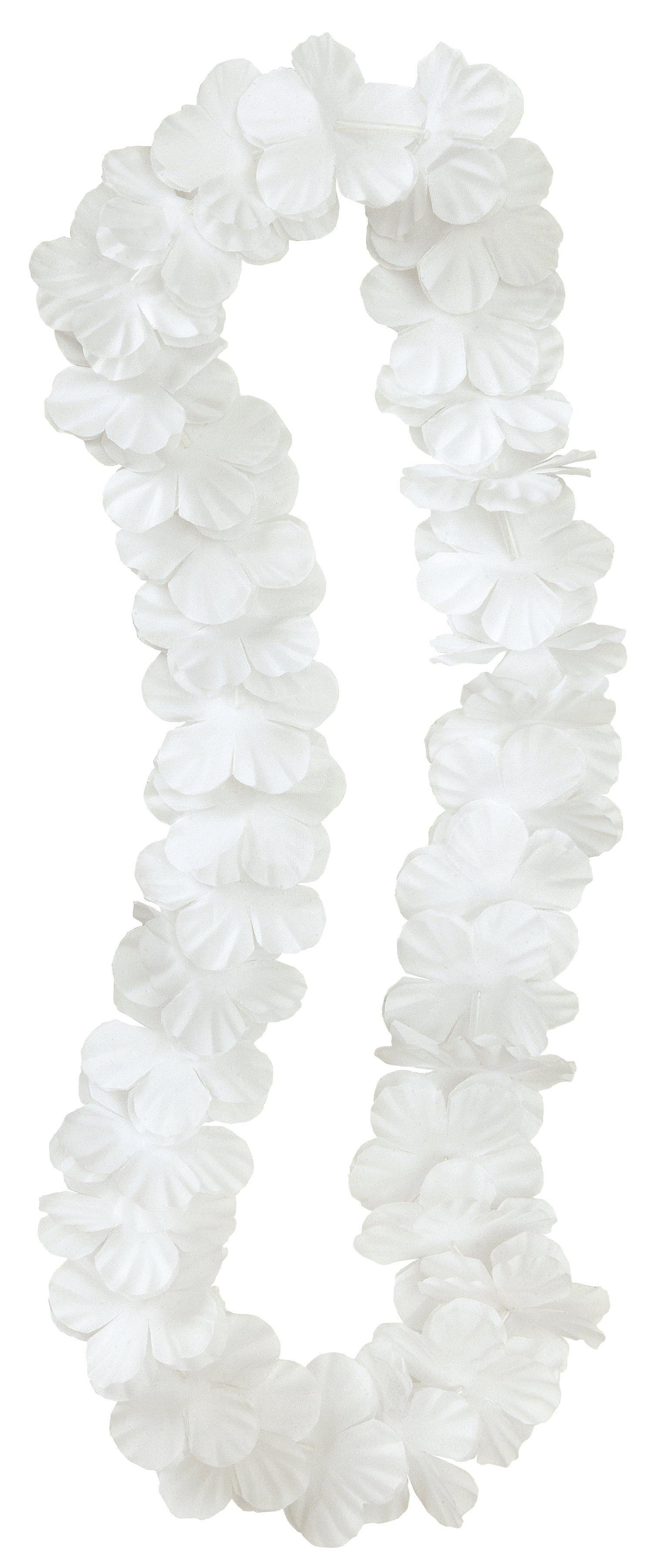 White Luau Flower Lei - 106cm