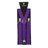 Load image into Gallery viewer, Purple Glitter Suspender - The Base Warehouse
