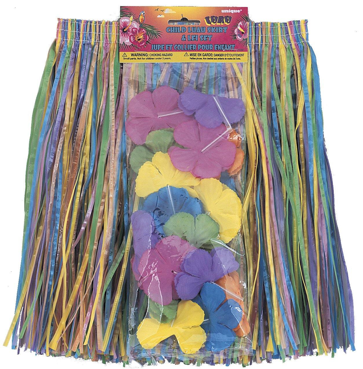 Luau Child Hula Skirt & Lei Set