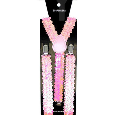 Pink Sequin Suspender - The Base Warehouse