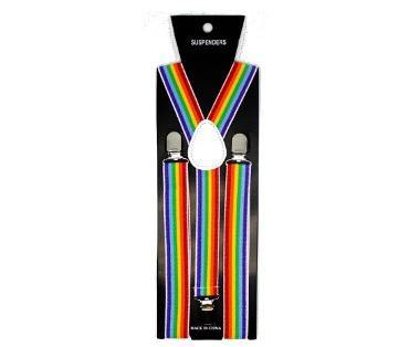 Rainbow Suspenders with Vertical Stripe
