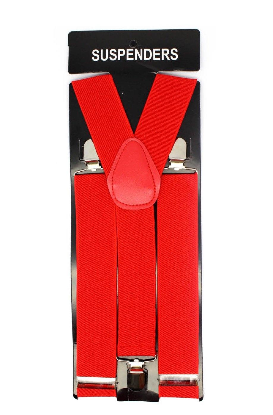 Red Wide Suspenders - The Base Warehouse