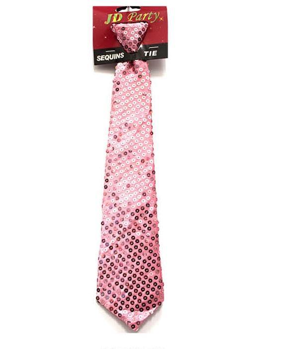 Pink Sequin Tie