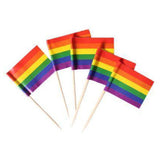 Load image into Gallery viewer, 50 Pack Rainbow Mardi Gras Toothpicks
