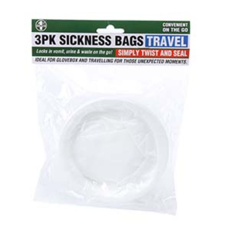3 Pack Travel Sickness Bags