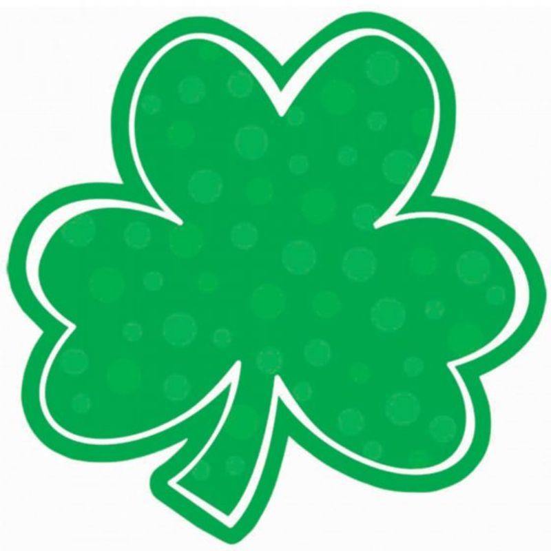 Shamrock with Dots Printed Cutout - 20cm - The Base Warehouse