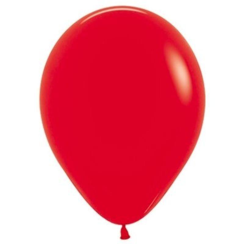 Sempertex 50 Pack Fashion Red Latex Balloons - 12cm