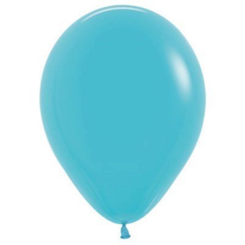 Sempertex 50 Pack Fashion Caribbean Blue Latex Balloons - 12cm