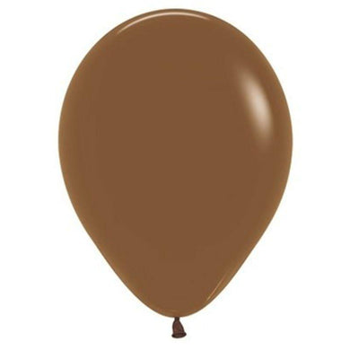 50 Pack Fashion Coffee Brown Latex Balloons - 12cm - The Base Warehouse