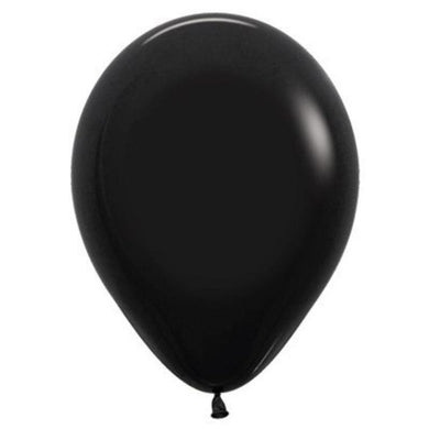 50 Pack Fashion Black Latex Balloons - 12cm - The Base Warehouse