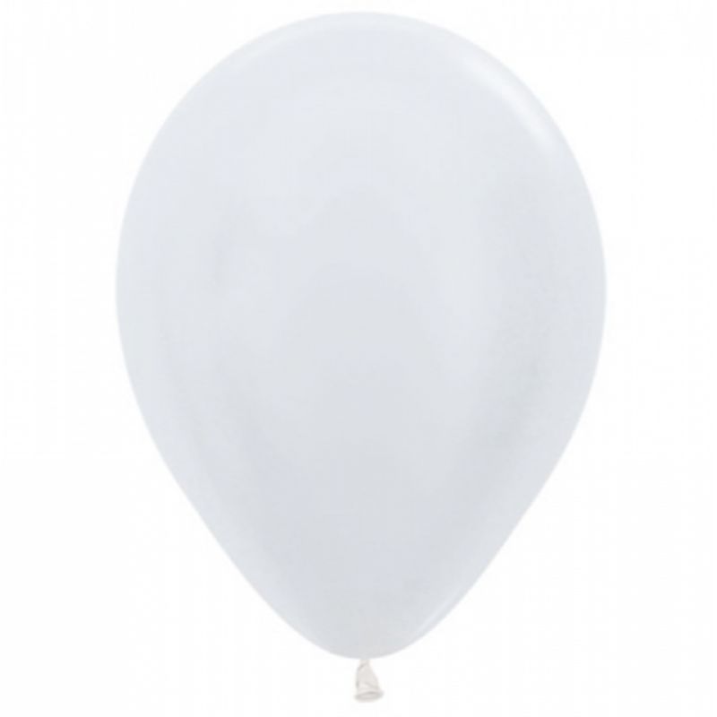 Sempertex 50 Pack Satin White Latex Balloons - 12cm