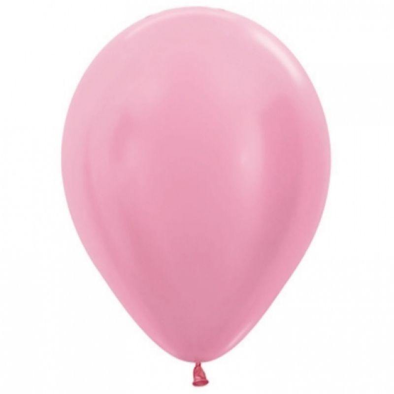 Sempertex 50 Pack Satin Pearl Pink Latex Balloons - 12cm