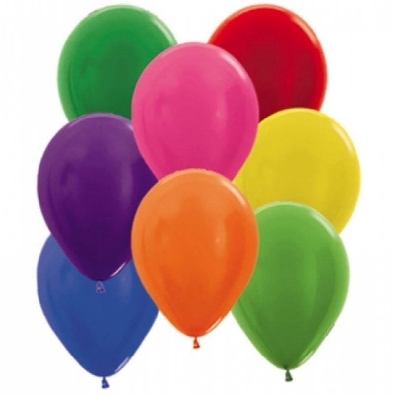 50 Pack Assorted Metallic Latex Balloons - 12cm - The Base Warehouse