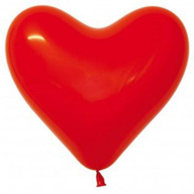 12 Pack Fashion Red Heart Sempertex Balloons - 28cm - The Base Warehouse