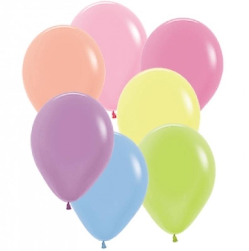 Sempertex 25 Pack Assorted Neon Latex Balloons