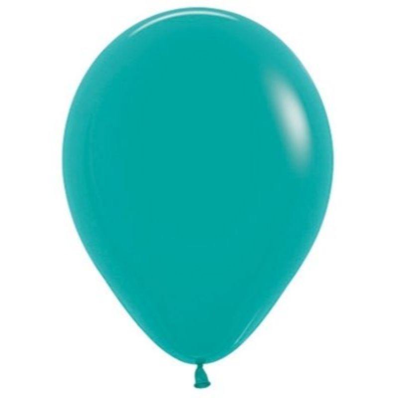 25 Pack Fashion Turquoise Green Latex Balloons - 30cm - The Base Warehouse