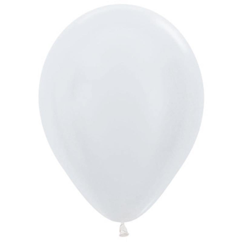 Sempertex 25 Pack Satin White Latex Balloons