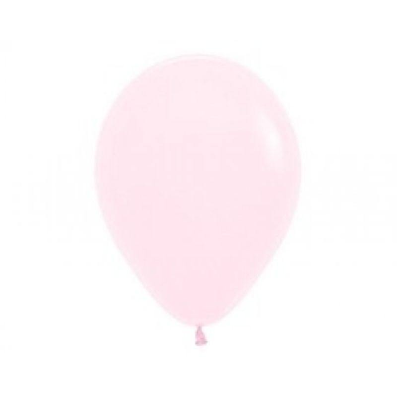 50 Pack Pastel Matte Pink Latex Balloons - 12cm - The Base Warehouse