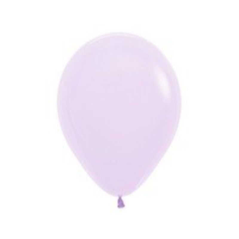 25 Pack Pastel Matte Lilac Latex Balloons - 30cm