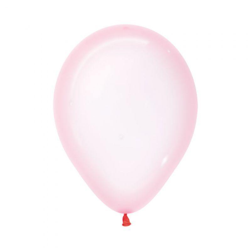 12 Pack Pink Crystal Pastel Latex Balloons - 30cm - The Base Warehouse