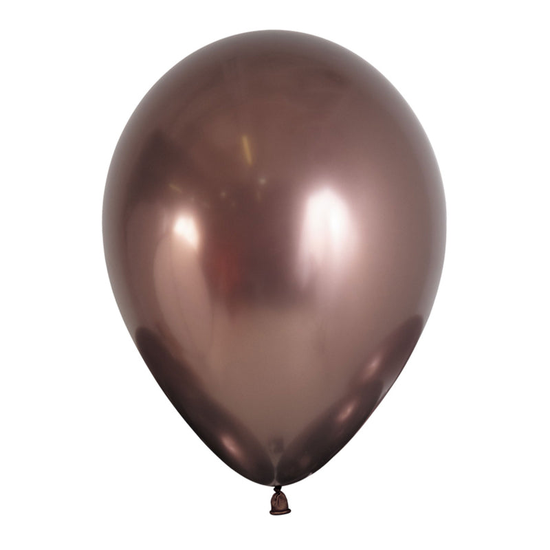 Sempertex 50 Pack Metallic Reflex Truffle Latex Balloons - 12cm
