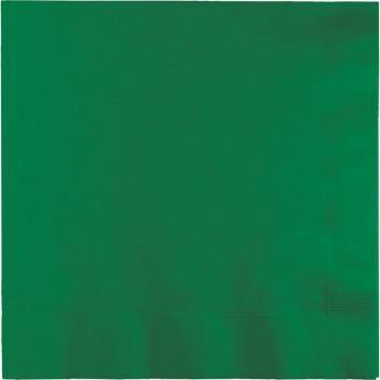 50 Pack Emerald Green Beverage Napkins - 25cm x 25cm - The Base Warehouse