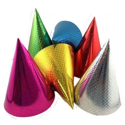 50 Pack Laser Cone Hats - 18cm - The Base Warehouse
