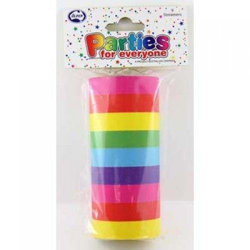 9 Pack Rainbow Streamers - 14m - The Base Warehouse