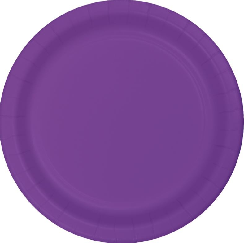 24 Pack Amethyst Purple Luncheon Plates Paper - 18cm