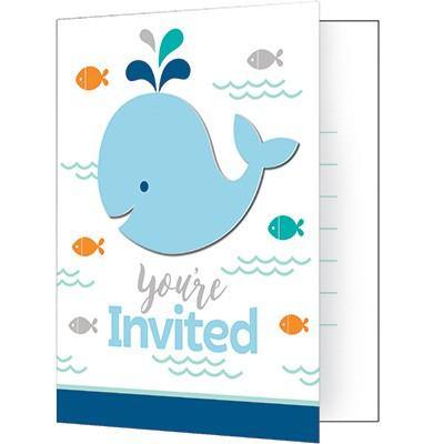 8 Pack Lil Spout Blue Youre Invited Invitations - 13cm x 10cm