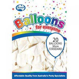 Load image into Gallery viewer, 20 Pack White Latex Balloons - The Base Warehouse
