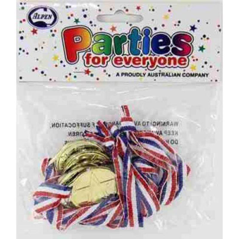 5 Pack Gold Winner Medals - The Base Warehouse