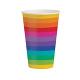 Load image into Gallery viewer, 8 Pack Rainbow Paper Cups - 354ml - The Base Warehouse
