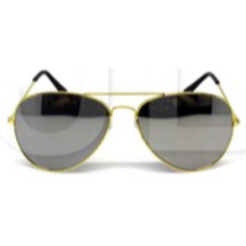 Adult Mirror Gold Aviator Party Glasses