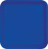 Load image into Gallery viewer, 24 Pack Cobalt Blue Square Paper Lunch Plates - 18cm - The Base Warehouse
