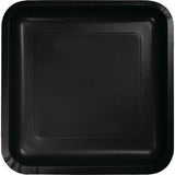 Load image into Gallery viewer, 18 Pack Black Velvet Square Paper Lunch Plates - 18cm - The Base Warehouse
