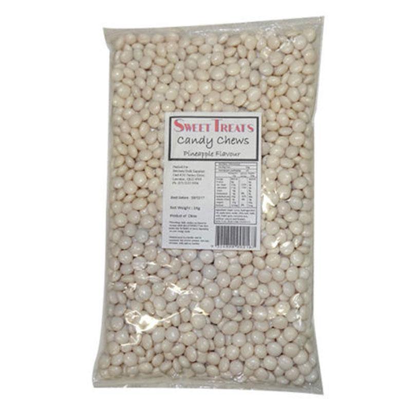 Off-White Pineapple Flavour Candy Chews - 1kg - The Base Warehouse