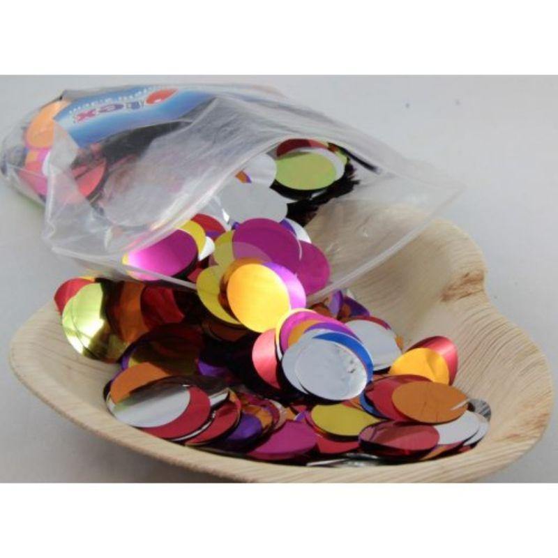 2.3cm Metallic Multi Colours Confetti - 250g - The Base Warehouse