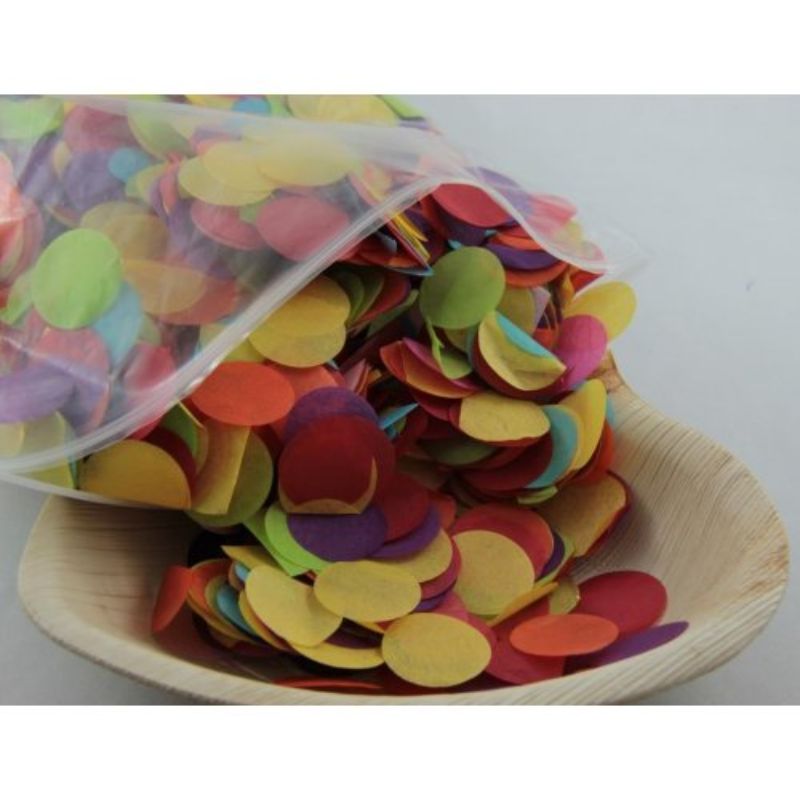 2.3cm Multi Colours Tissue Confetti - 250g
