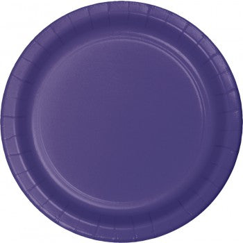 24 Pack Purple Dinner Plates Paper - 23cm
