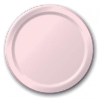 24 Pack Classic Pink Paper Dinner Plates - 23cm - The Base Warehouse