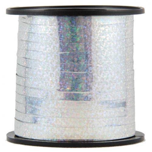 Holographic Silver Curling Ribbon Rolls - 5mm x 225m - The Base Warehouse