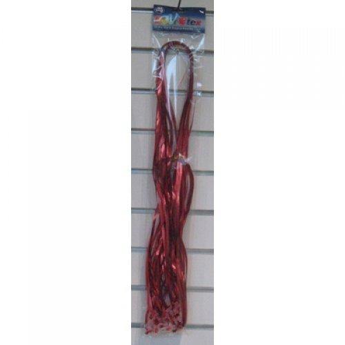 25 Pack Cut & Clipped Metallic Red Curling Ribbon - 1.75m - The Base Warehouse
