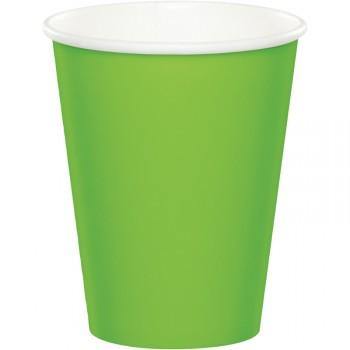 24 Pack Fresh Lime Cups Paper - 266ml - The Base Warehouse