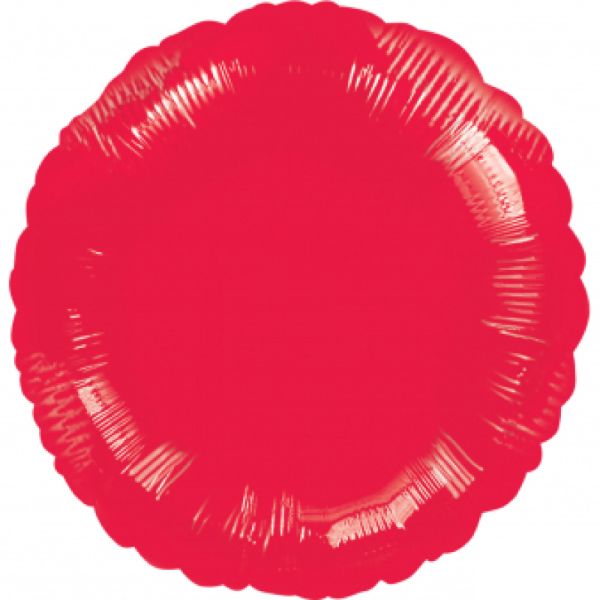 Metallic Red Circle Foil Balloon - 45cm