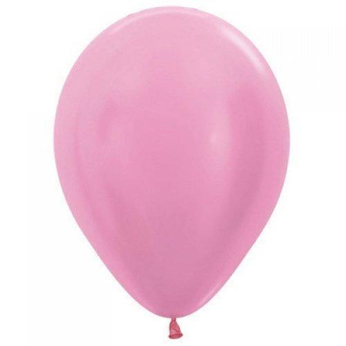 Satin Pink Latex Balloon - 12cm