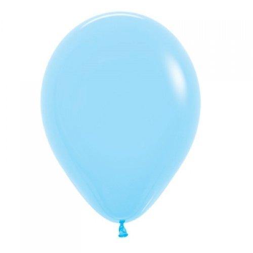 25 Pack Pastel Light Blue Latex Balloons -30cm - The Base Warehouse