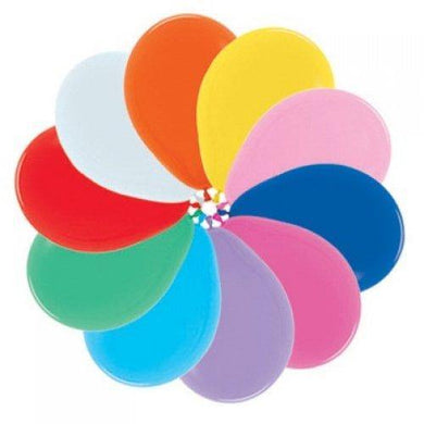 25 Pack Mixed Coloured Latex Balloons - 30cm - The Base Warehouse